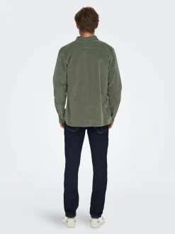 miesten kauluspaita, MICHAEL REG CORD SHIRT>Only and Sons New