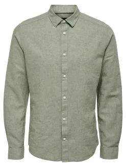 Miesten Kauluspaita CAIDEN PELLAVA Armeijanvihreä><noscript><img width=