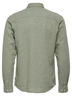 Miesten Kauluspaita CAIDEN PELLAVA Armeijanvihreä><noscript><img width=