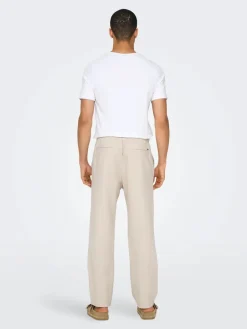 miesten kesähousut, SINUS LOOSE LIN PANT>Only and Sons Online