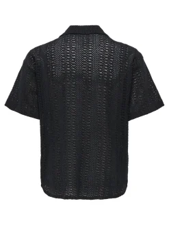 miesten lyhythihainen paita, DANI CROCHET SS SHIRT>Only and Sons Discount