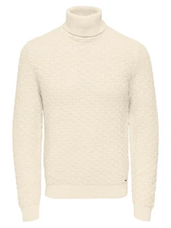miesten neulepusero, KAY REG ROLL NECK KNIT>Only and Sons Clearance