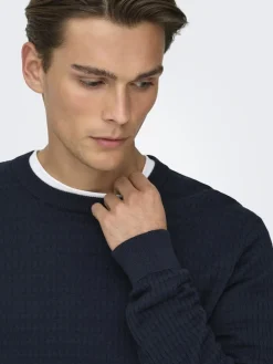 miesten neulepusero ONSBERRY REG 12 LS CREW KNIT FRML NOOS,><noscript><img width=