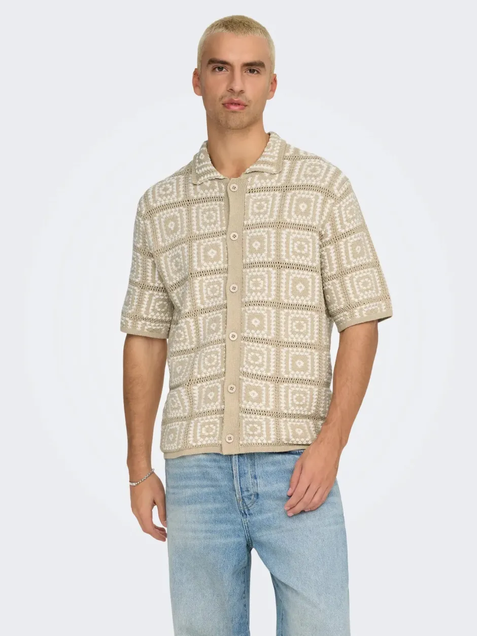 miesten paita, BART RLX SS SHIRT KNIT>Only and Sons Best