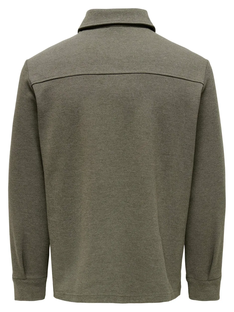 miesten paita, KODYL OVERSHIRT Armeijanvihreä>Only and Sons New