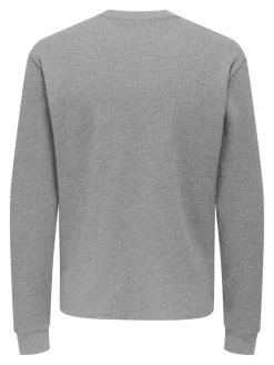 miesten paita, TOBIE REG HENLEY LONGSLEEVE>Only and Sons Online