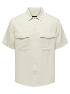 miesten paita, KARI SHIRT VISC LINEN>Only and Sons New