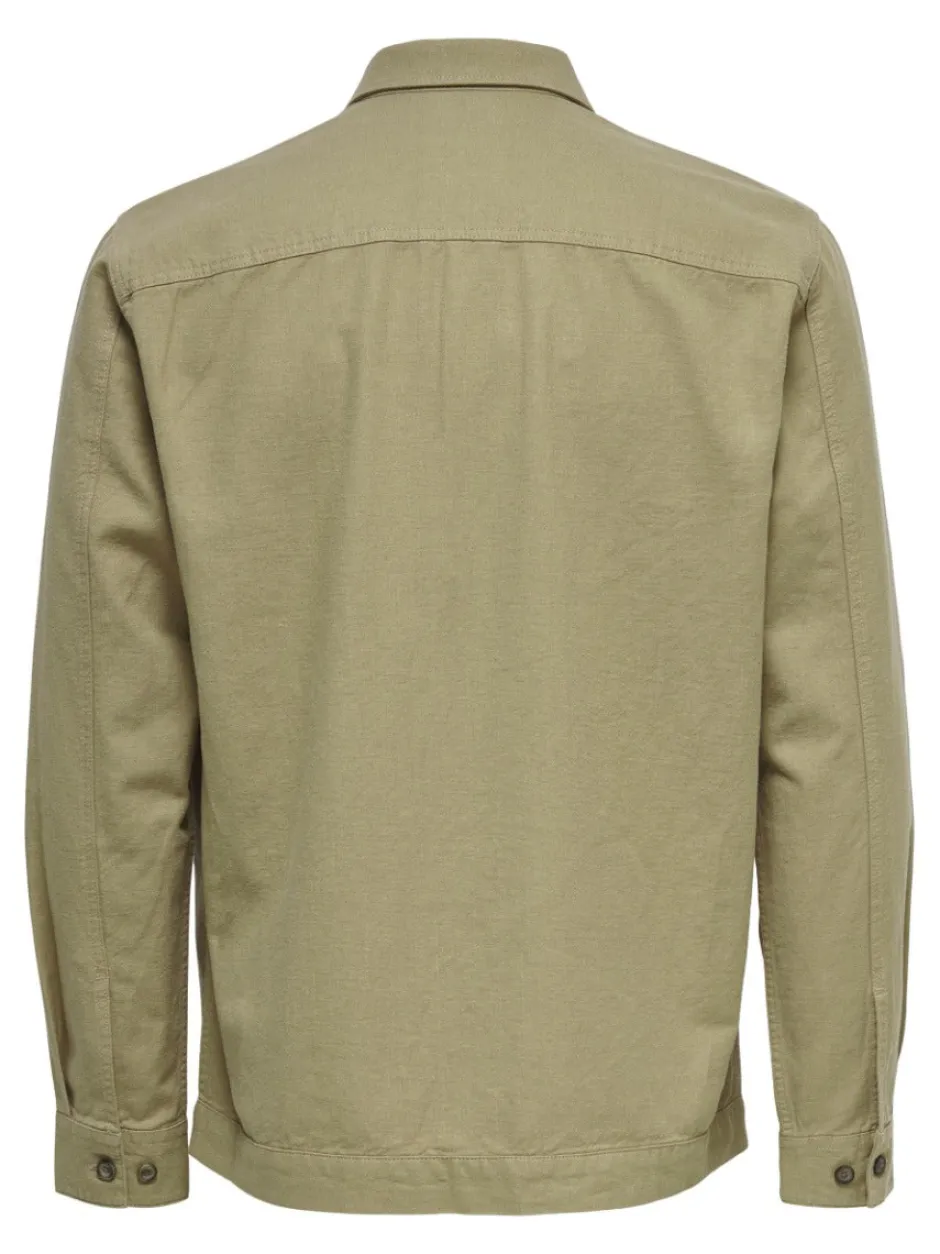 Miesten Pellava Paitatakki, Kenneth Overshirt>Only and Sons