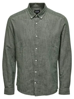 Miesten Pellavapaita CARLO LINEN SHIRT>Only and Sons Clearance
