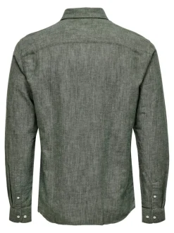 Miesten Pellavapaita CARLO LINEN SHIRT>Only and Sons Clearance