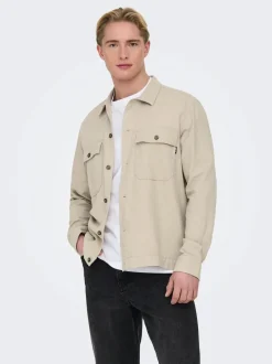 Miesten Pellava Paitatakki, Kenneth Overshirt>Only and Sons Best