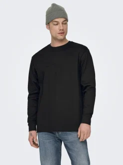 miesten pitkähihainen t-paita,FRED LONG SLEEVE T-SHIRT>Only and Sons Sale