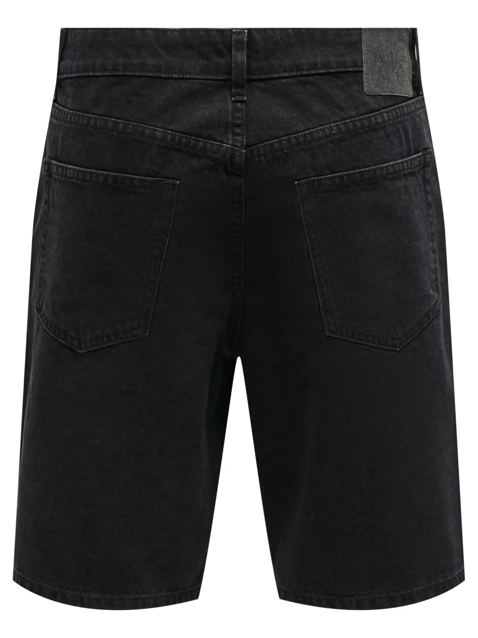 miesten shortsit, FADE BLACK SHORTS>Only and Sons Online
