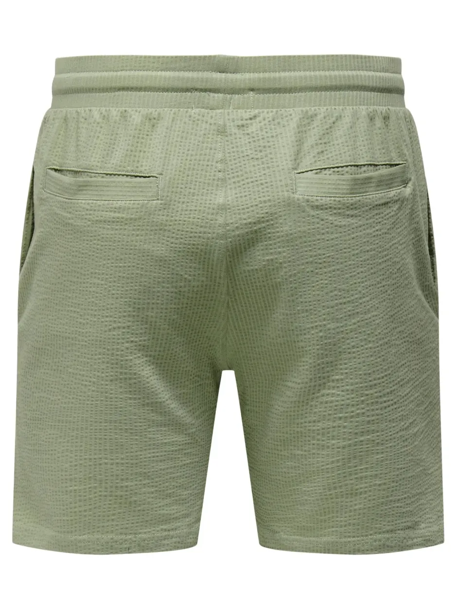 miesten shortsit, K KIAN REG SEERSUCKER SHORTS>Only and Sons