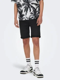 Miesten Shortsit PLY LIFE REG BLK JOG>Only and Sons Online
