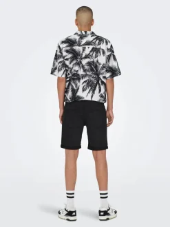 Miesten Shortsit PLY LIFE REG BLK JOG>Only and Sons Online
