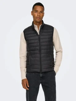 miesten toppaliivi, GAVIN LIFE LIGHT QUILTED ZIP VEST OTW>Only and Sons