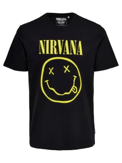 miesten t-paita, NIRVANA LIFE REG SS TEE>Only and Sons Outlet