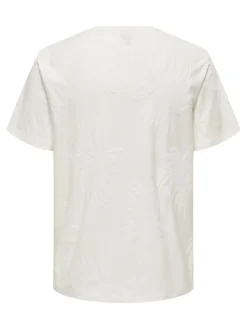 miesten t-paita, MARCO LIFE PALM JACQUARD>Only and Sons Hot