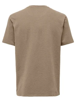 miesten t-paita, K KIAN REG SEERSUCKER SS TEE>Only and Sons Online