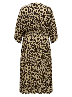 naisten kimono, CARBRUNO LIFE 3/4 MIDI KIMONO Ruskea Kuosi>Only Carmakoma New