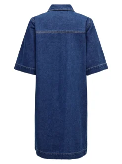 mekko ONLBELLE S/S Button Dress DNM, sininen><noscript><img width=