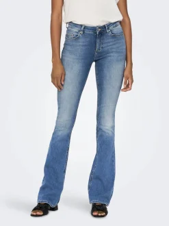 naisten farkut ONLBLUSH MID FLARED DNM TAI467 NOOS, indigo>Only Hot