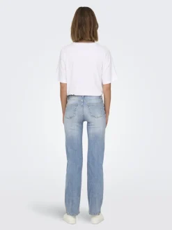 naisten farkut ONLBLUSH MID STRAIGHT DNM TAI467 NOOS, vaaleansininen><noscript><img width=