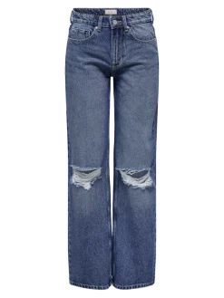 naisten farkut, ONLCARLA MID WIDE PIM267 Indigo>Only Online