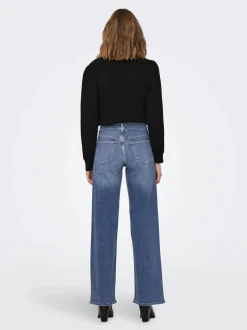 naisten farkut, ONLMADISON BLUSH WIDE DOT372 Indigo>Only Outlet