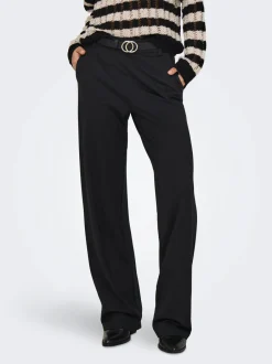 naisten housut ONLPOPTRASH LIFE MW STRAIGHT PNT NOOS,>Only