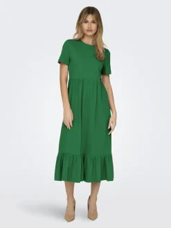 naisten mekko, ONLMAY LIFE S/S PEPLUM CALF DRESS JRS>Only Discount