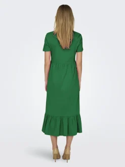 naisten mekko, ONLMAY LIFE S/S PEPLUM CALF DRESS JRS>Only Discount
