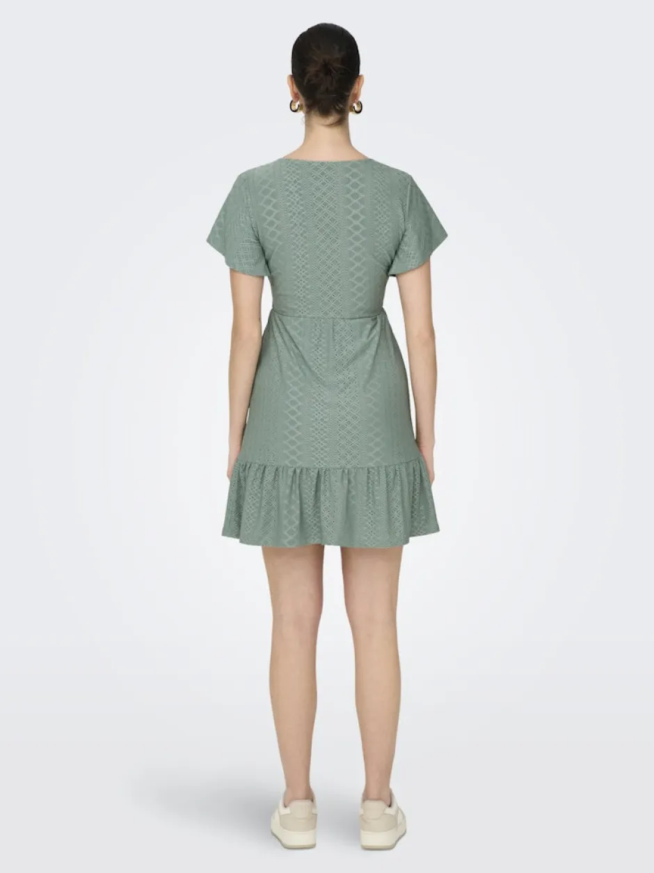 naisten mekko, ONLSANDRA S/S V-NECK DRESS>Only Sale