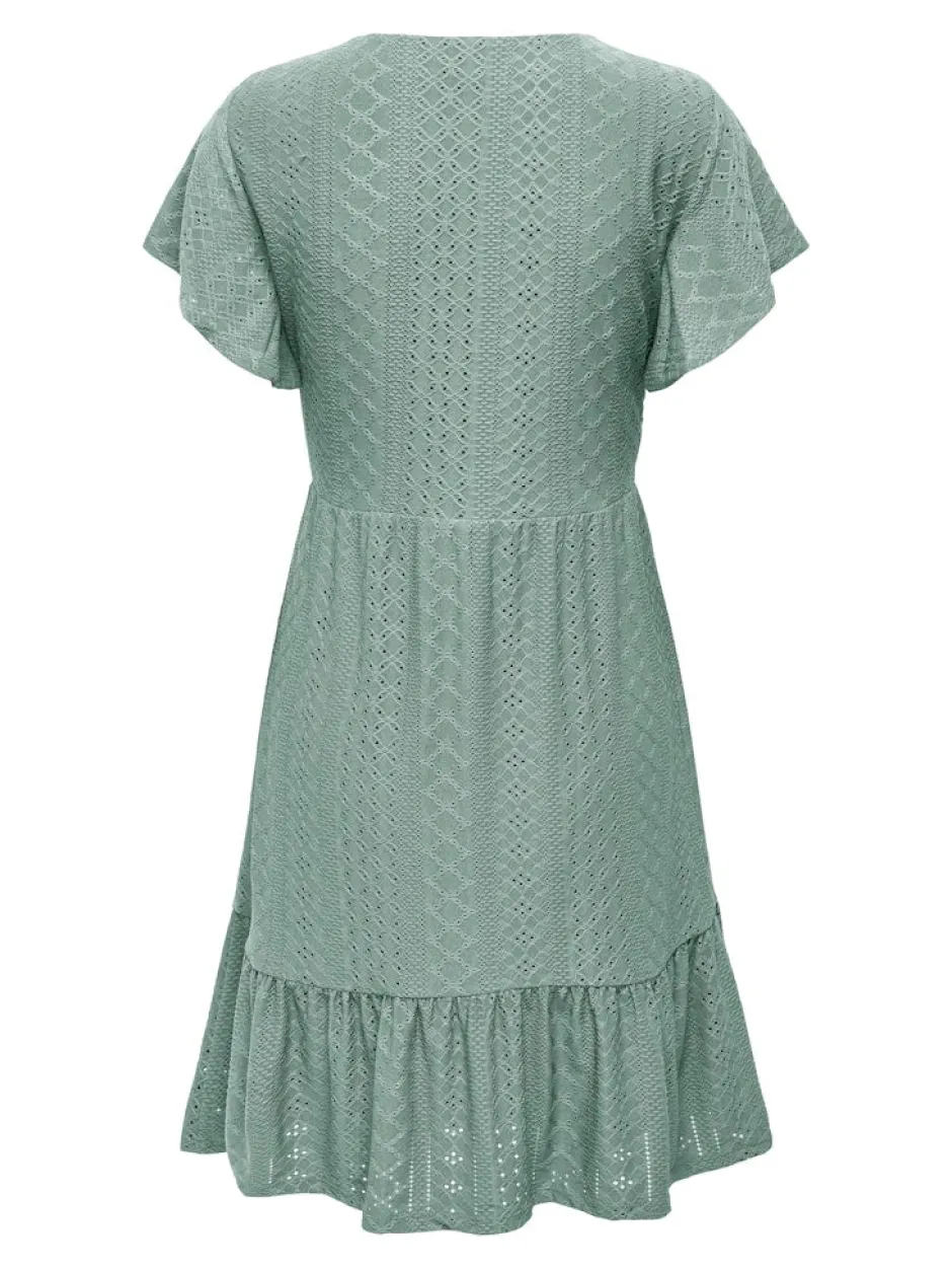 naisten mekko, ONLSANDRA S/S V-NECK DRESS>Only Sale