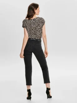 Naisten Pusero, Vic Ss Ruskea Kuosi>Only Hot