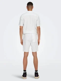 ONSLINUS 0007 COT LIN SHORTS NOOS>Only and Sons New