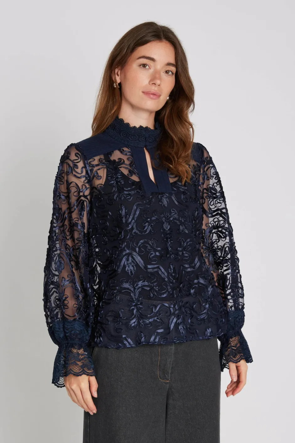 naisten pusero, ROYAL BLOUSE>Philosophy Blues Original New