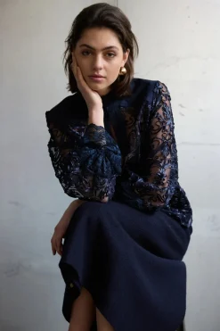 naisten pusero, ROYAL BLOUSE>Philosophy Blues Original New