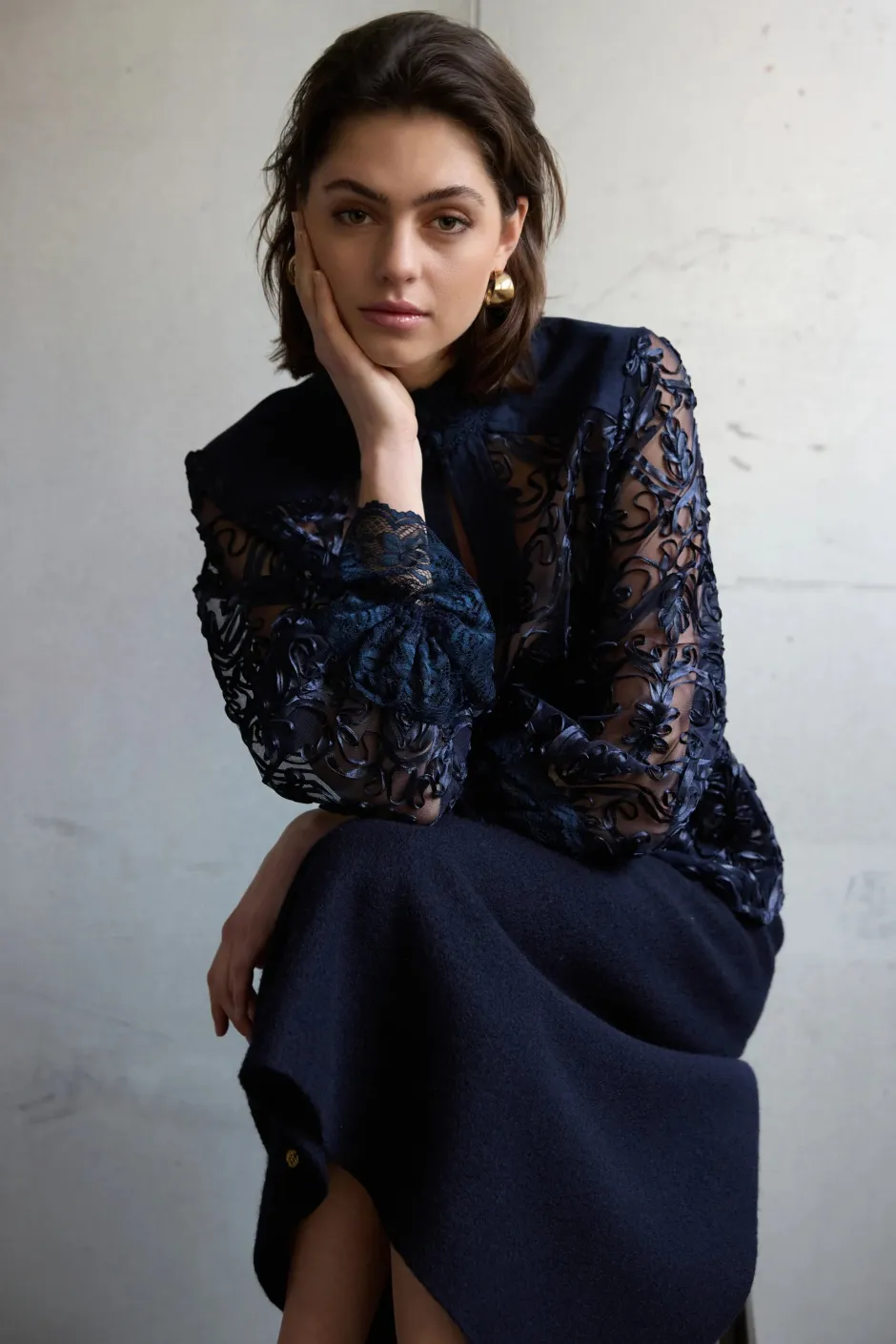 naisten pusero, ROYAL BLOUSE>Philosophy Blues Original New