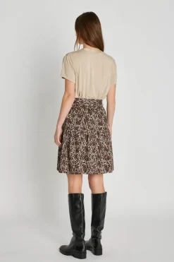 naisten hame, LANORA SKIRT Ruskea Kuosi>Philosophy Blues Original Clearance