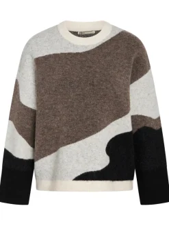 Naisten Neule, FLOLO NEULE Beige Kuosi>Philosophy Blues Original Discount