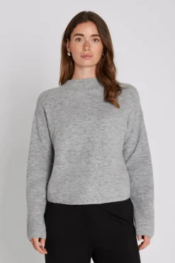 naisten neulepusero, TORNA KNIT Vaaleanharmaa><noscript><img width=