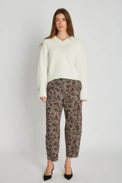 naisten hosuut, LEOTANA PANTS Ruskea Kuosi>Philosophy Blues Original New