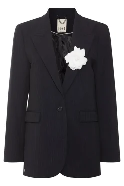 Naisten Raidallinen Bleiseri, MONLA BROOCH BLAZER>Philosophy Blues Original Discount