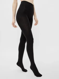 naisten fleecesukkahousut PCKAYA FLEECE TIGHTS NOOS, musta>Pieces Clearance