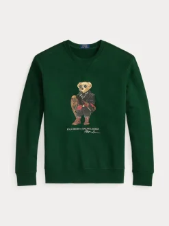 miesten collegepaita Long Sleeve Polo Bear Fleece Sweatshirt,>Polo Ralph Lauren New