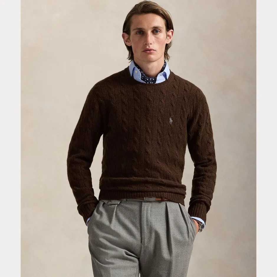 miesten neulepusero LSCABLECNPP LONG SLEEVE PULLOVER,>Polo Ralph Lauren Online