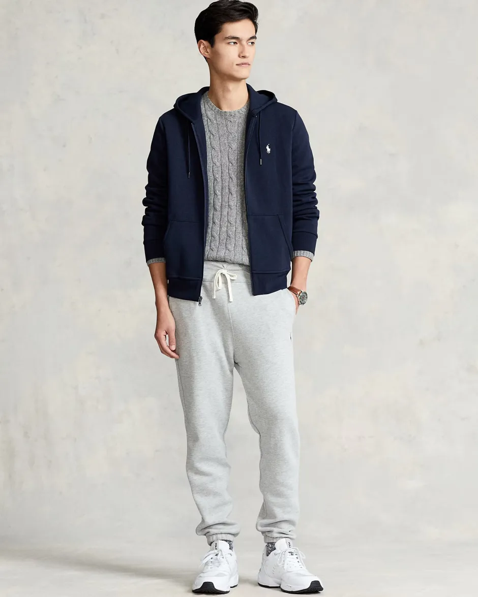 Miesten Huppari, DOUBLE KNIT HOODIE FULL ZIP ATHLETIC>Polo Ralph Lauren