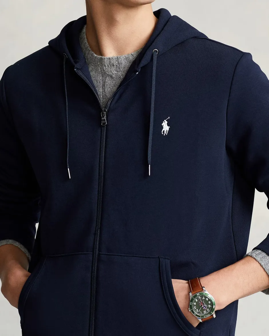 Miesten Huppari, DOUBLE KNIT HOODIE FULL ZIP ATHLETIC>Polo Ralph Lauren